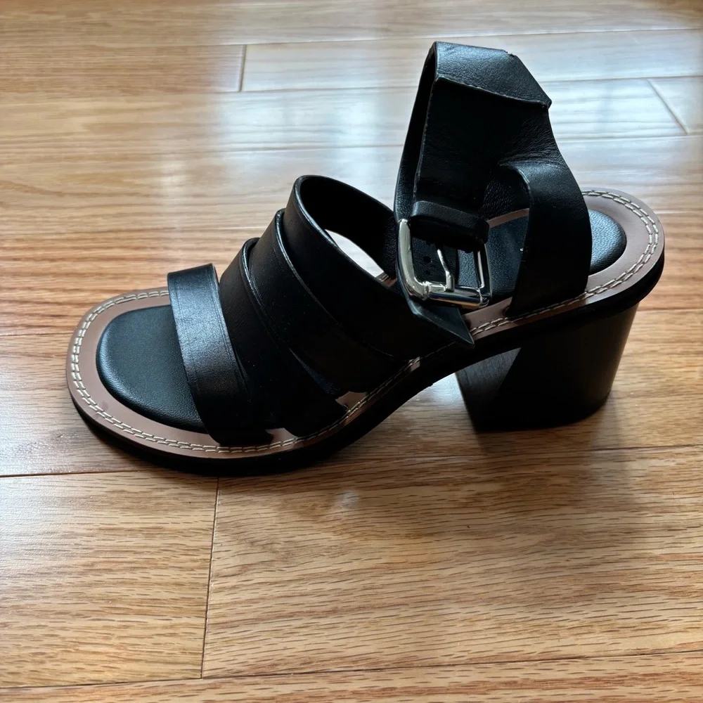 Zara Strappy Black Sandals for Women - Picture 8 of 12
